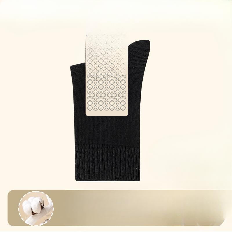Ladies Spring and Autumn New Anti Bacterial Deodorant Sweat Absorber Pure Cotton Boneless Socks