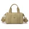 Nylon Pillow Shape Shoulder Bag With Top Handle Multi Zipper Pockets Lightweight Travel Tote For Women Daily Commute