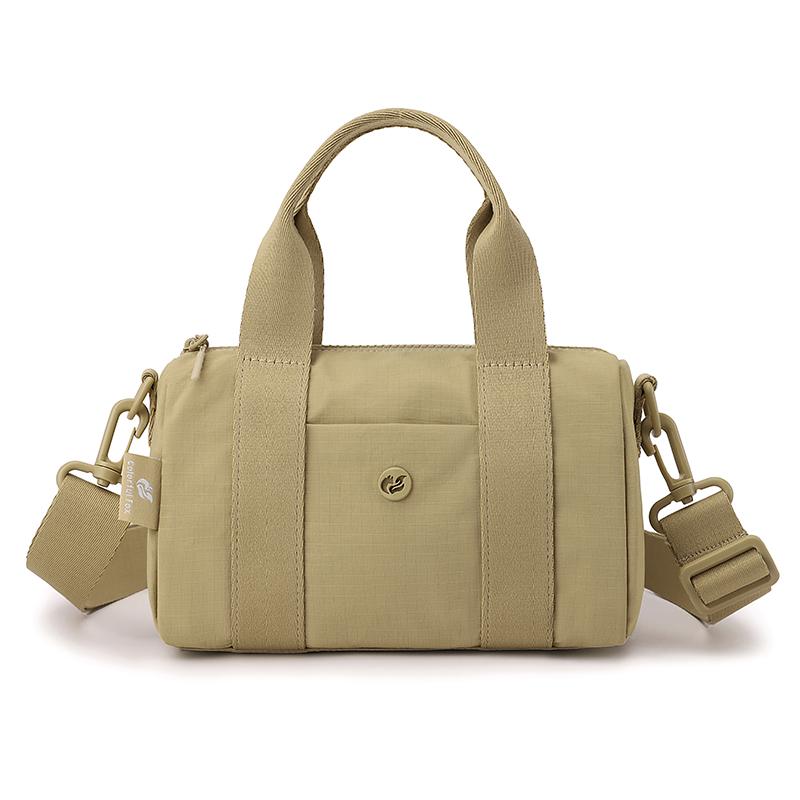 Nylon Pillow Shape Shoulder Bag With Top Handle Multi Zipper Pockets Lightweight Travel Tote For Women Daily Commute