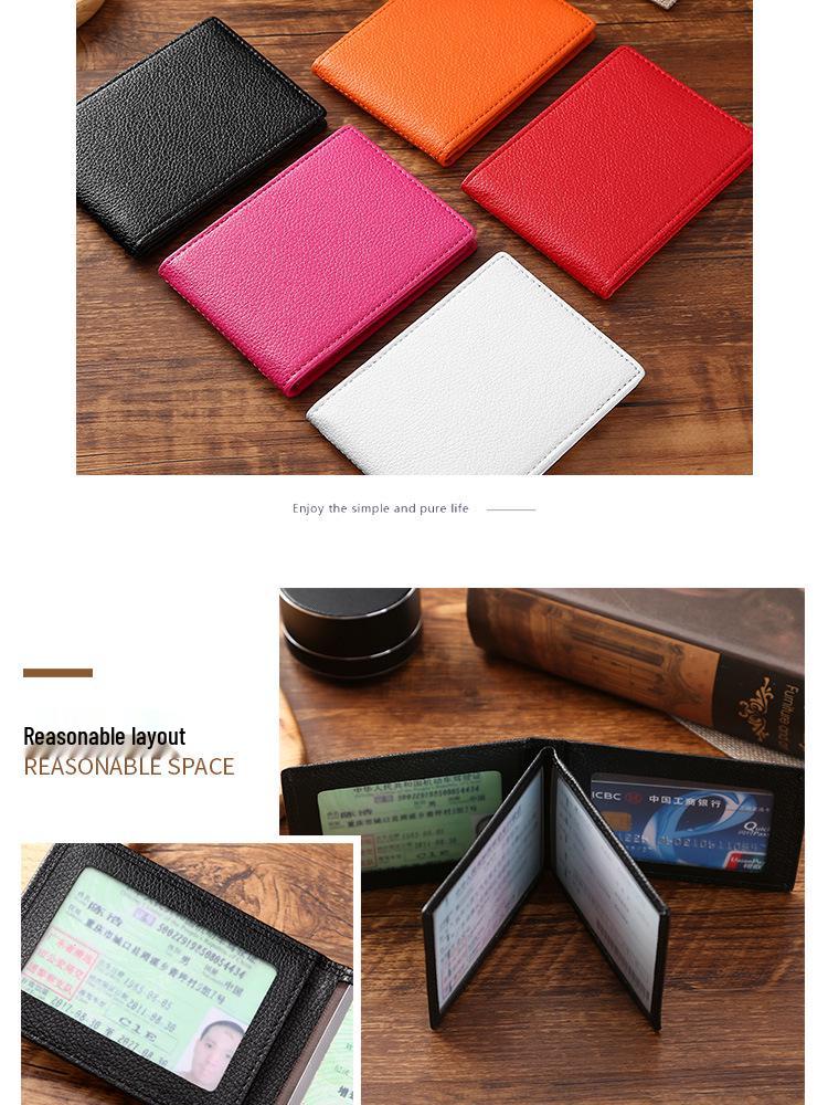 Ultradünner Führerschein- und Multi-Kartenhalter - Damen-Dokumentenhülle für Fahrzeugschein