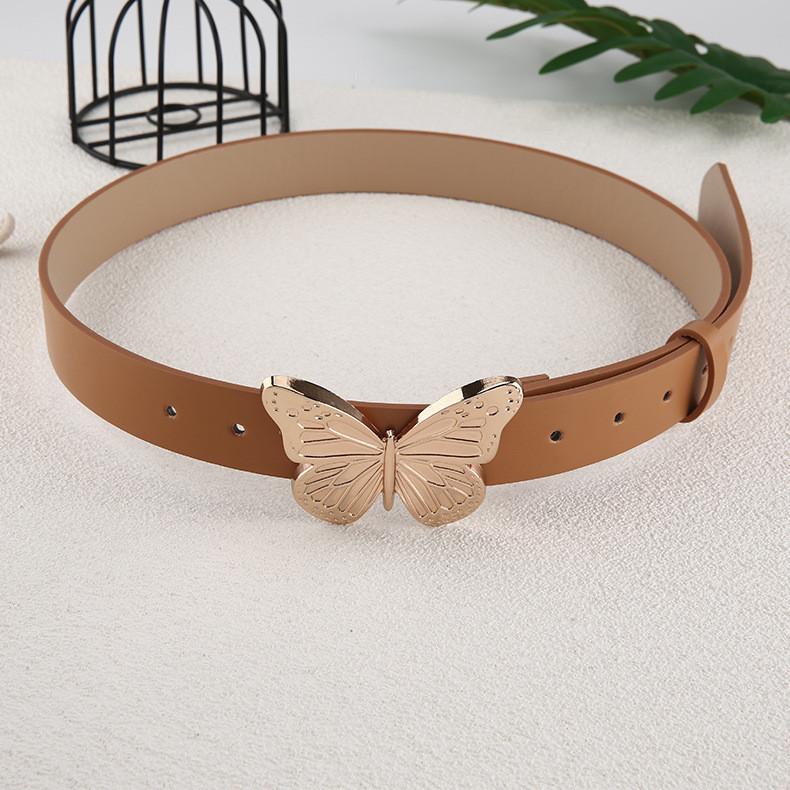 2022 Metal Butterfly Clasp Belt With Vintage Simple Decoration For Women