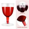 25pcs 6 Oz Disposable Wine Glasses Transparent Champagne Goblet Plastic Margarita Glasses Banquet