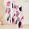 Women Plus Size Printed Two Piece Set Long Sleeve Open Front Cardigan Sleeveless Bodycon Dress