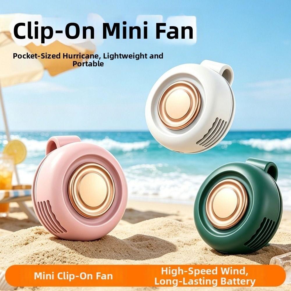 Bladeless Personal Cooling Clip Fan Mute Hanging Waist Fan Durable Handheld Air Cooler  Summer