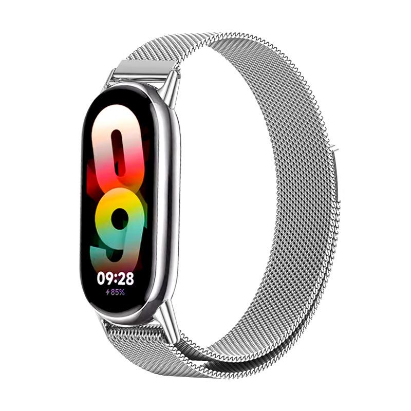 

Металлический сетчатый ремешок из нержавеющей стали для Xiaomi Mi Band 8, Сменный браслет, аксессуары, ремешок для часов Miband 8, умные часы
