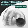 Flexible Dryer Vent Exhaust Duct Hose Aluminum Foil Ducting Kit Insulated Air Ducting Ventilation Collapsible Air Exhaust Pipe