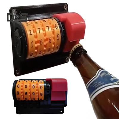 Beer Bottle Opener Wall Mounted Bottle Cap Remover with Digital Counter Beer Drinking Accessory for Bar Kitchen