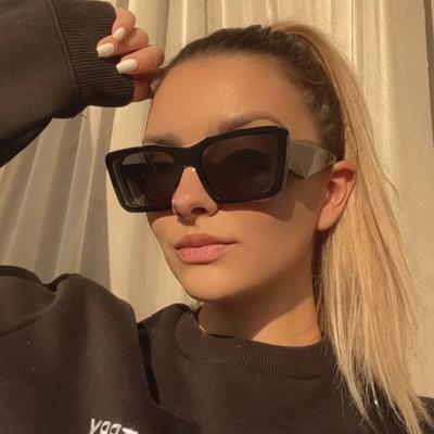 Okulary przeciwsłoneczne dla kobiet kwadratowe plastikowe okulary nowe vintage męskie outdoorowe zielone okulary letnie klasyczne markowe designerskie przeciwsłoneczne UV400
