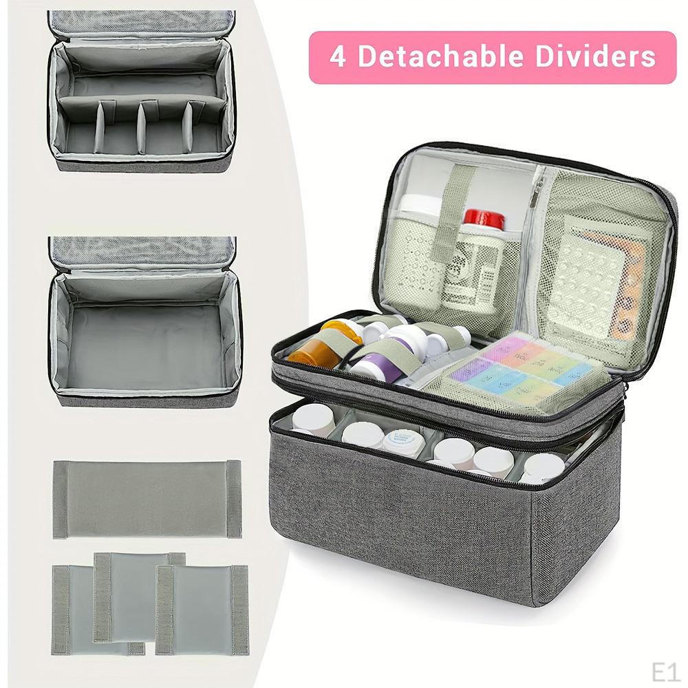 First Aid Medical Box Case Double Layer Storage Organizer for Workplace