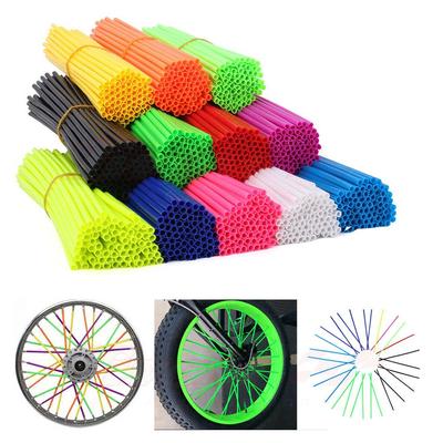36Pcs Bike Motorcycle Wheel Spoked Protector Skin Covers Pipe For Motocross Bicycle Bike Cool Accessories 9 Colors 24CM/17CM