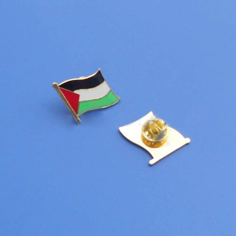 Palestine Flag Lapel Pin Metal Badges Symbol National World Flags Palestine Brooch Alloy Pins Cowboy Clothes Bag Pin