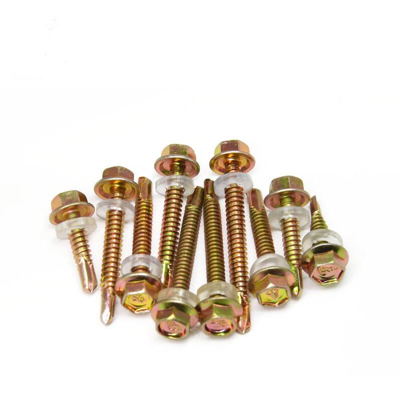 Color Zinc Hex Head Self-Drilling Screws