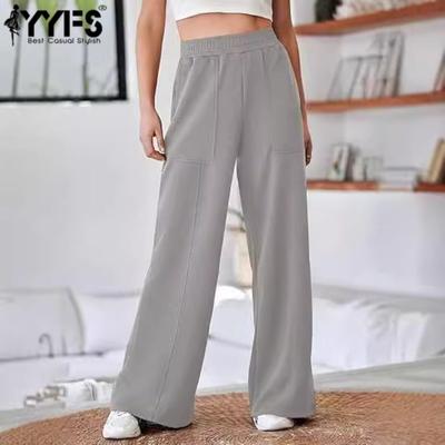 Dammode Casual Enfärgat Tryck Hög Midja Byxor Byxor & Capris
