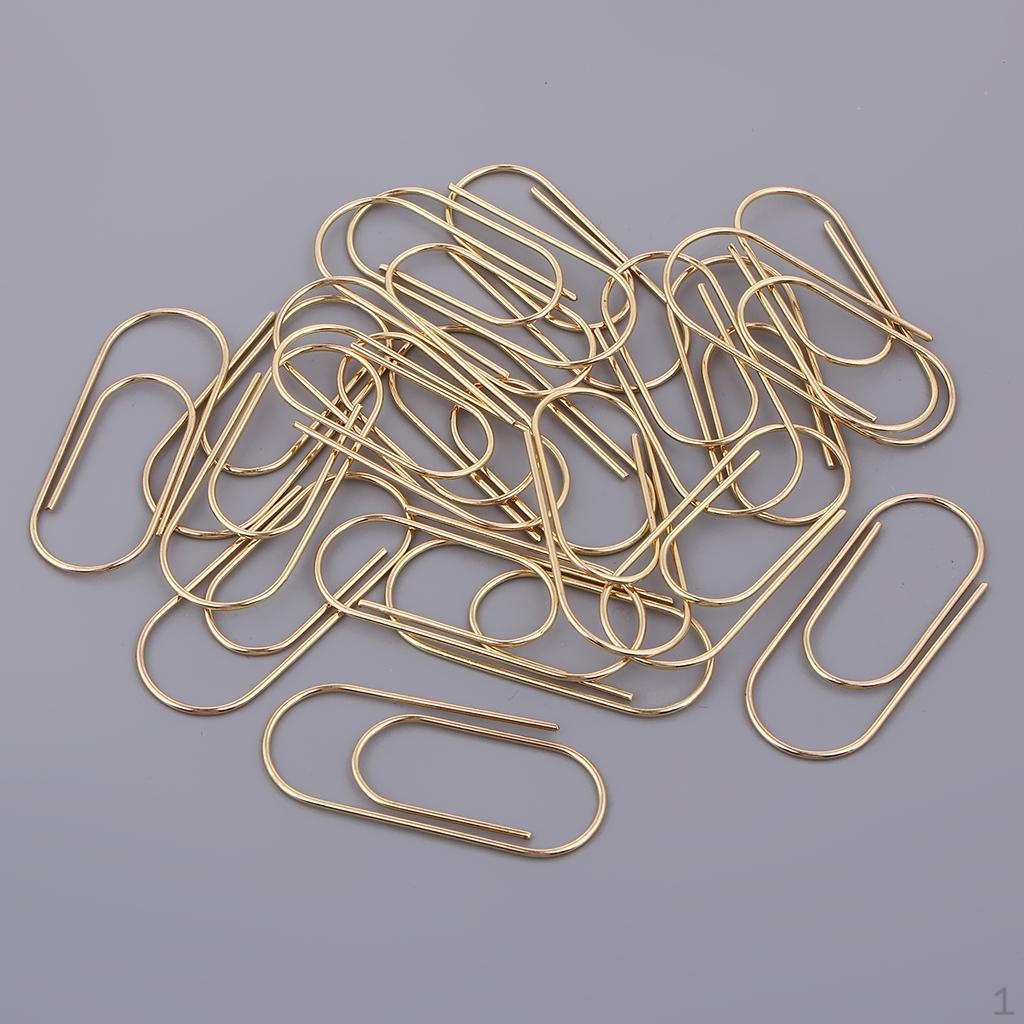 20pcs Durable Large Office Plain Paper Clips Jumbo - silver