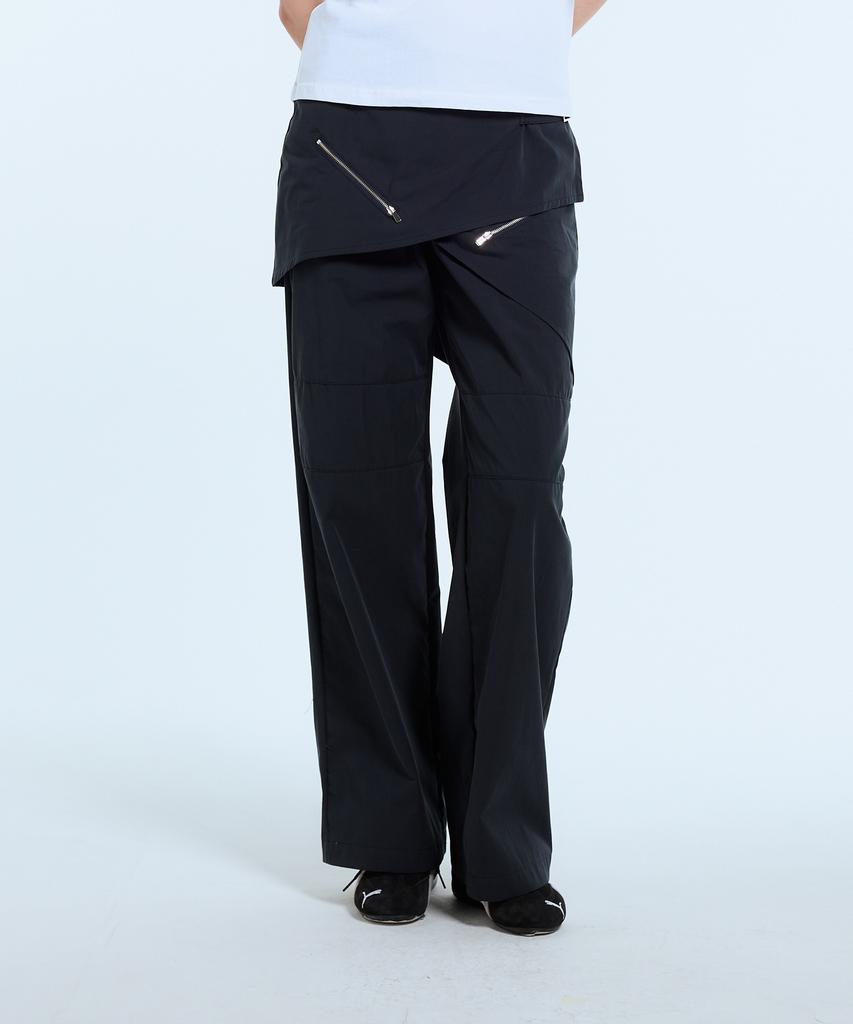 LARTIGENT L11 Wrap Skirt Pants(Navy)