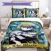 Kurapika 3pcs Bedding Set Duvet Cover Closure Includes 1 Duvet Cover & 2 Pillowcases for All Seasons Bedroom Home Dorm Decor