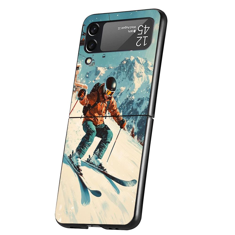 

Adventure Snowboarding Extreme Phone Case For Samsung Galaxy Z Flip 7 6 5 4 3 5G Cover ZFlip7 ZFlip6 ZFlip4 ZFlip5 ZFlip3 Coque Samsung Z Flip 6
