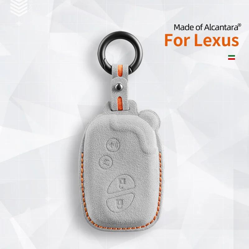For Lexus Es240 Es350 Rx270 Rx350 Car Key Case Auto Smart Remote Suede Keychain Cover Shell Accessories Protector