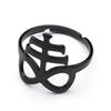 Satan Cross Necklaces Men Women Black Stainless Steel Church of Satan Symbol Pendant Kolye Necklace Jewelry Gargantilla N645S03