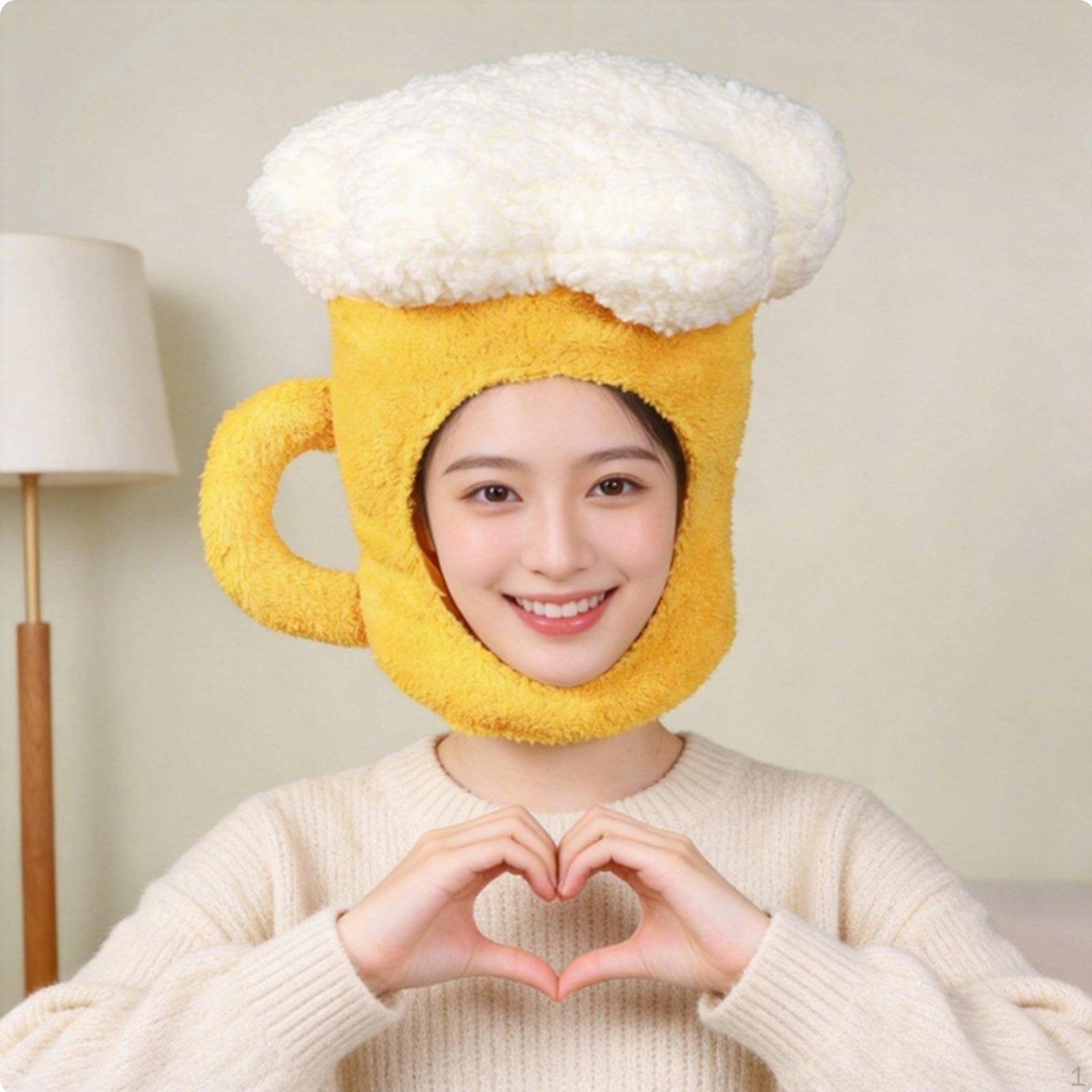 Soft Beer Stein Headpiece Photo Prop Amusing Brew Costume Hat for Parties