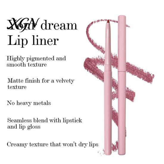 Anti Sweat Lip Pencil Retractable Liner for Women, Long Lasting Waterproof Pencil, Makeup Essential Tools Precise Shaping & Filling Defined Shape