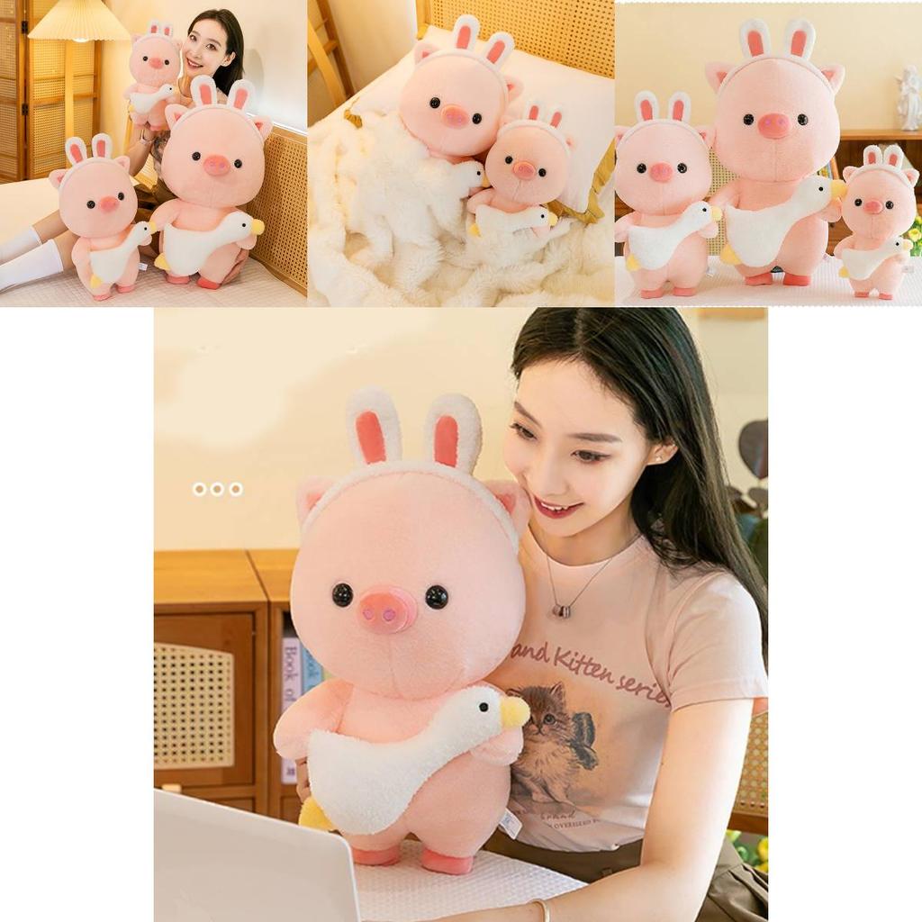 Adorable Large Plush Pig Toy With Headband Perfect Gift For Kids And Collectors