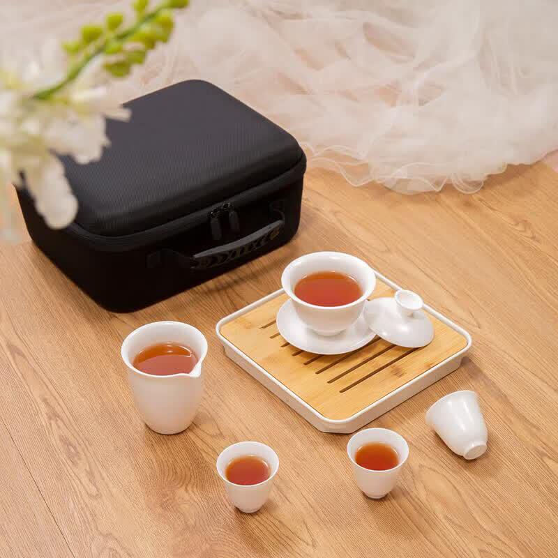 PinJian Ceramic Portable Travel Tea Set