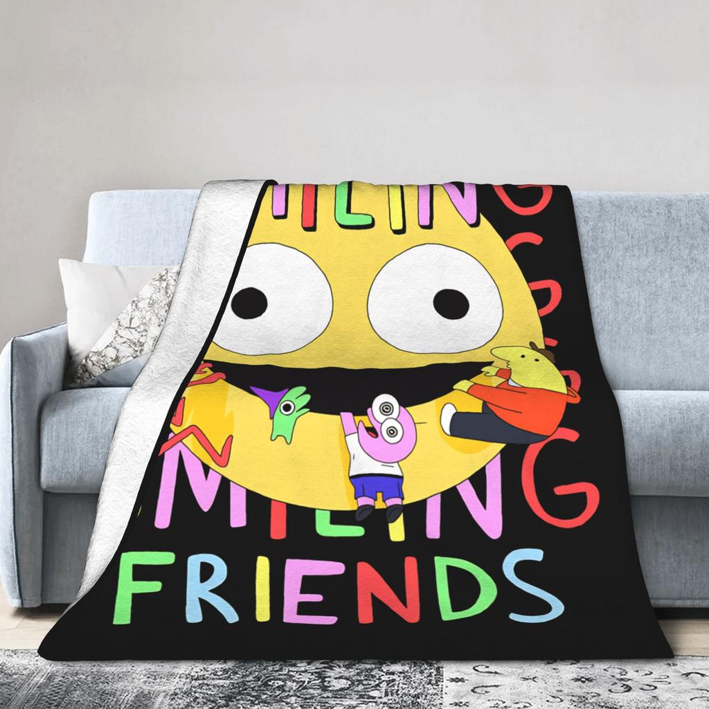 Warm Blanket Girls Boys Picnic Smiling Friends Pim And Charlie Bedding Throws Flannel Bedspread For Bedroom Sofa Bed Cover