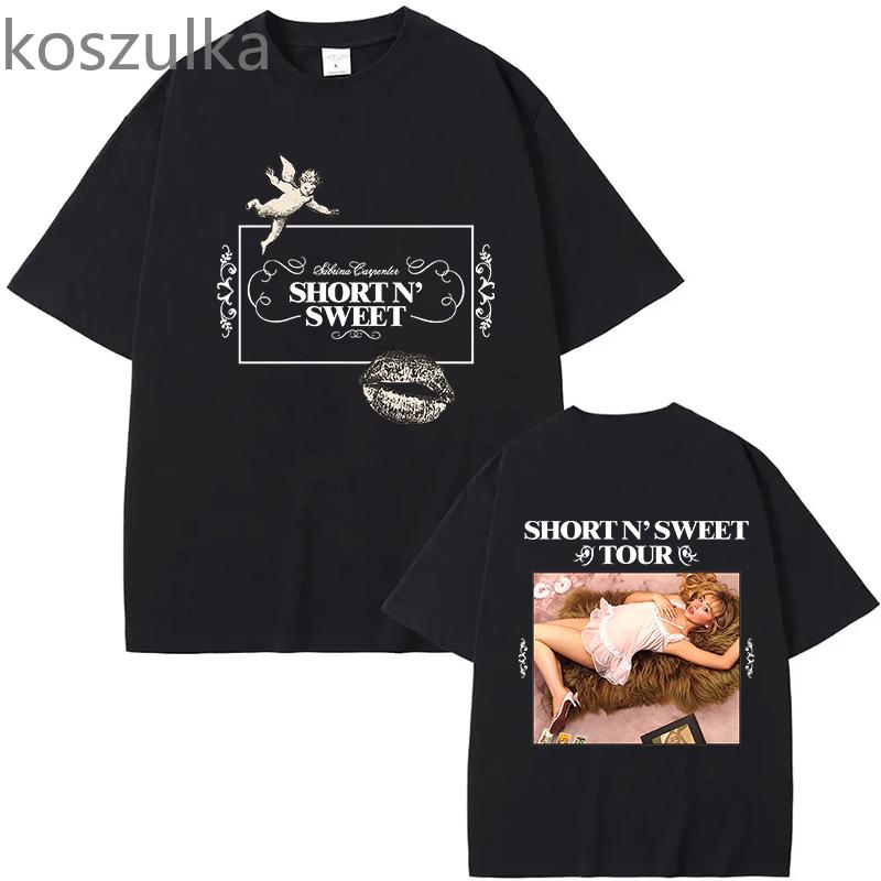 Sabrina Carpenter Short N Sweet Tshirts Unisex Summer Tshirt Female Y2k Clothing Pure Cotton Harajuku Fashion Casual Streetwear