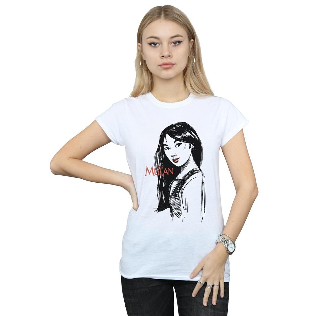 Disney Womens/Ladies Mulan Sketch Cotton T-Shirt
