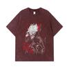 275 GSM Washed T-shirts 100% Cotton Dandadan V28 Okarun Print Unisex Heavy Cotton T Shirt