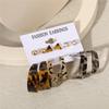 IF ME Trendy Geometirc Gold Round Hoop Earrings Set For Women Big Leopard Resin Hoop Earrings Accessories Jewelry Party