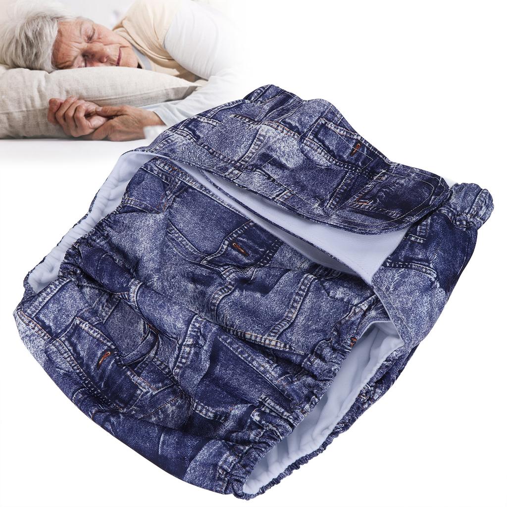 Reusable Adult Cloth Diaper Waterproof Elderly Incontinence Protection Nappies With Hook Loop Fasteners