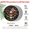 2D Flat, 1pc Patriotic American Veteran Round Aluminum Sign, with US Flag and Eagle Design Retro Wall Art, Suitable for 4th of July, Memrial Day