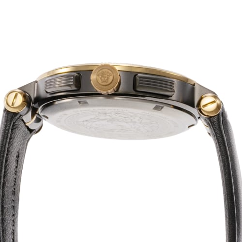 Versace AION Chrono Gent Watch, Black Dial, Quartz Movement, Sapphire Crystal, 45mm, VE6CA0323, Men's, Black