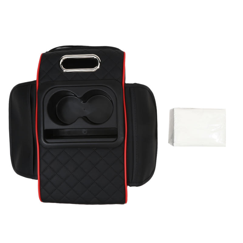 1 Pc Car Armrest Cushion With Cup Holder Car Armrest Elbow Height Pad Side Extension Cushion For Car SUVs Trucks