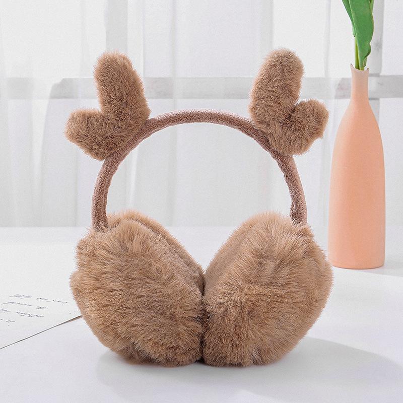 Earmuffs, Warm Female Antlers, Cute Ear Covers, Ear Bags, Winter Fashion, Student Cycling Men's Trendy Earmuffs