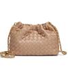 Hand-Woven Cloud Bag, Simple Metal Chain Shoulder Bag, Fashionable Niche Design, Exquisite Oblique Span Women'S Bag
