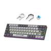 68 Keys Mechanical Keyboard with LED Backlit Blue   Wired Portable Gaming Keyboard