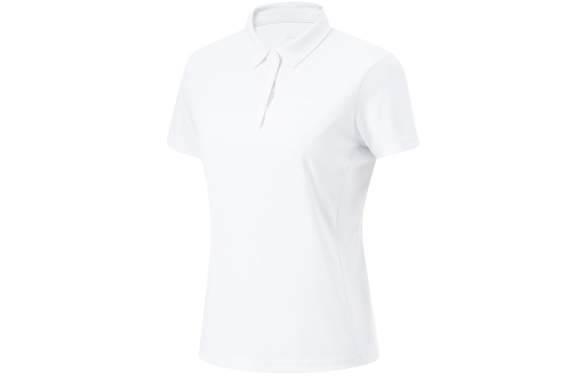 Li Ning Fitness Series Polo Shirt Women s Standard White APLU126-1 2XL