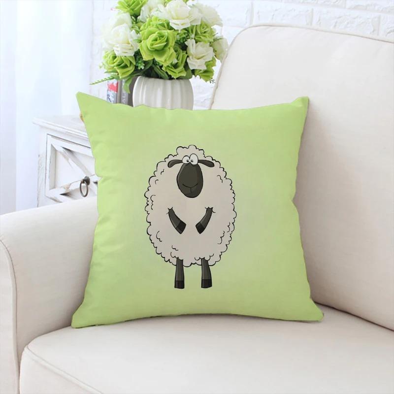Cartoon Sheep Decorative Pillowcase Car Ornaments Office Living Room Sofa Home Pillowcase