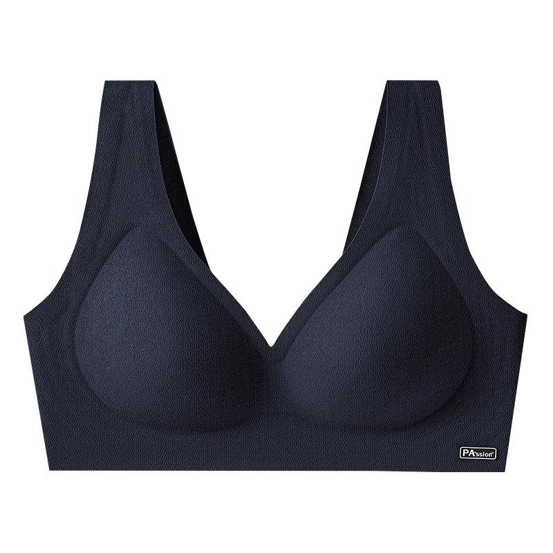 Traceless Underwear Women's Vest Type Thin Comfortable Nude Feeling Gathering Integrated Fixed Cup No Steel Ring Sports Bra -