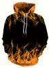 Creative Flame 3D Print Hoodie, Cool Hoodies Child Spring Autumn Pullover Hooded Sweatshirt,Oversized Harajuku Y2k Clothes