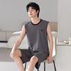 Men's pajamas summer thin cotton vest shorts cool summer men's casual can wear large size loungewear