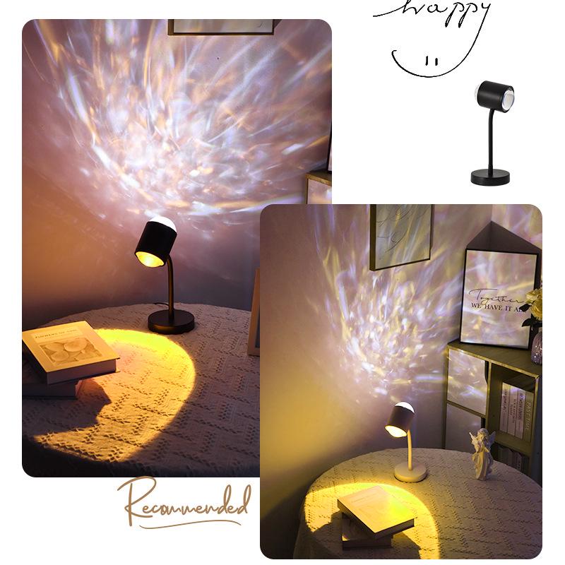 Popular Ripple Sunset Projection Lamp for Ambient Decor In Living Rooms & Bedrooms