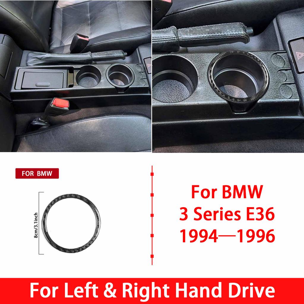 For BMW 3 Series E36 1994 1995 1996 Car Accessories Carbon Fiber Copilot Strip Air Vent Gear Shift Panel Interior Trim Sticker