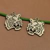 Pack Of 50 Tigers Head Pendant Charm Alloy DIY Jewelry Making Supplies For Necklace Bracelet Craft Projects
