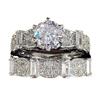 Three Heroes Luxury Zirconia Stackable Women's Couple Ring