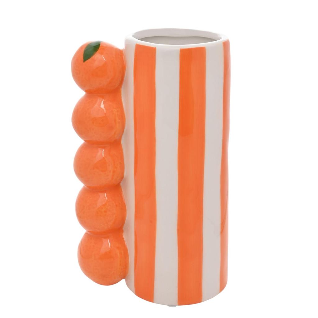 Hestia Oransje Stripet Vase