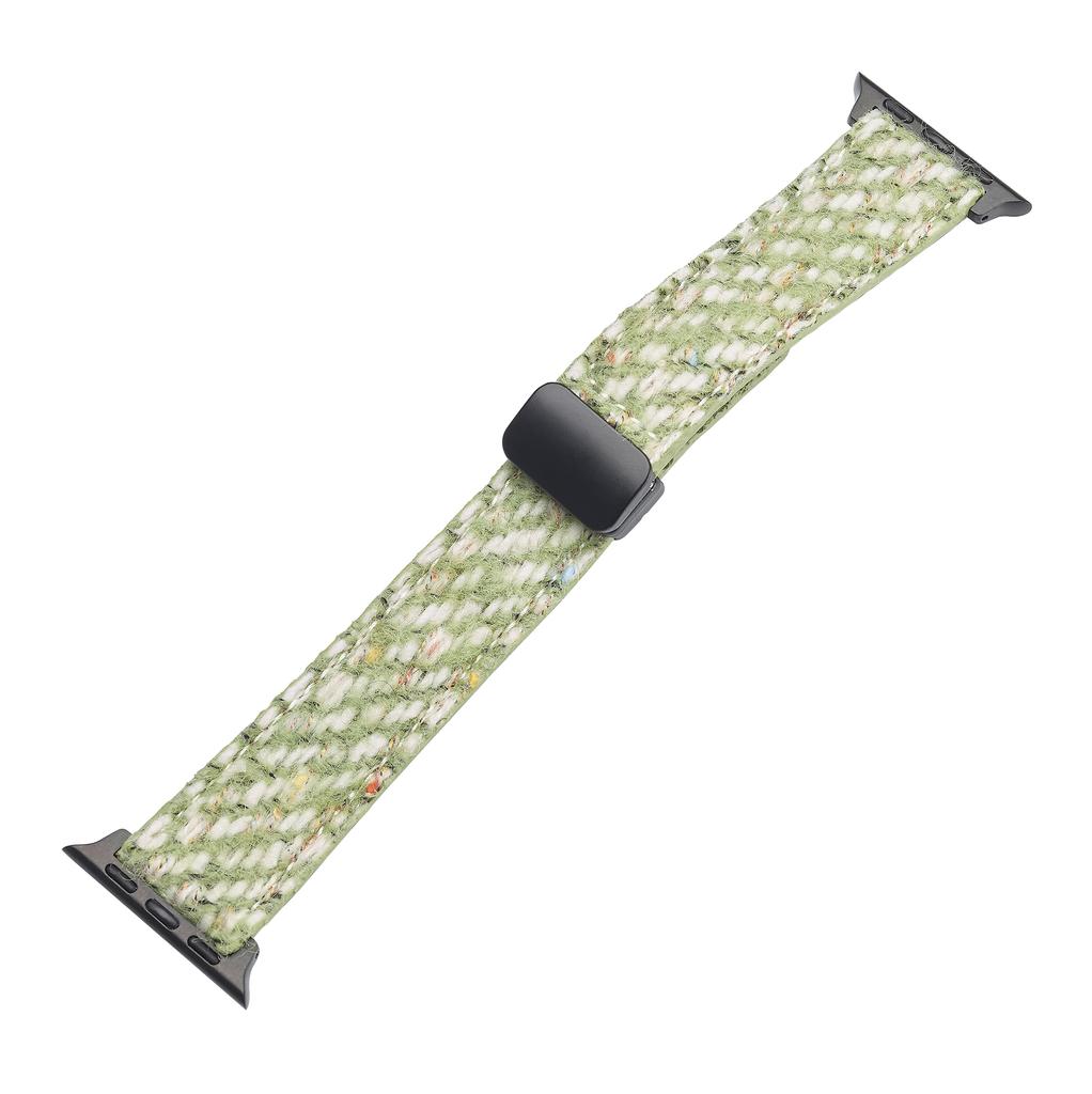 Genuine Cow Leather+Wool Watch Band for Apple Watch Ultra 3 2 1 49mm/Series 11 10 46mm/9 8 7 45mm/SE3 SE2 SE 6 5 4 44mm/3 2 1 42mm Wrist Strap